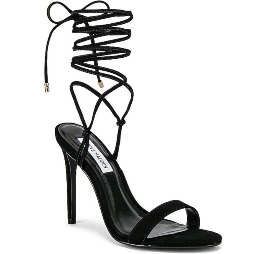 Steve Madden Level Sandal in Black Nubuck